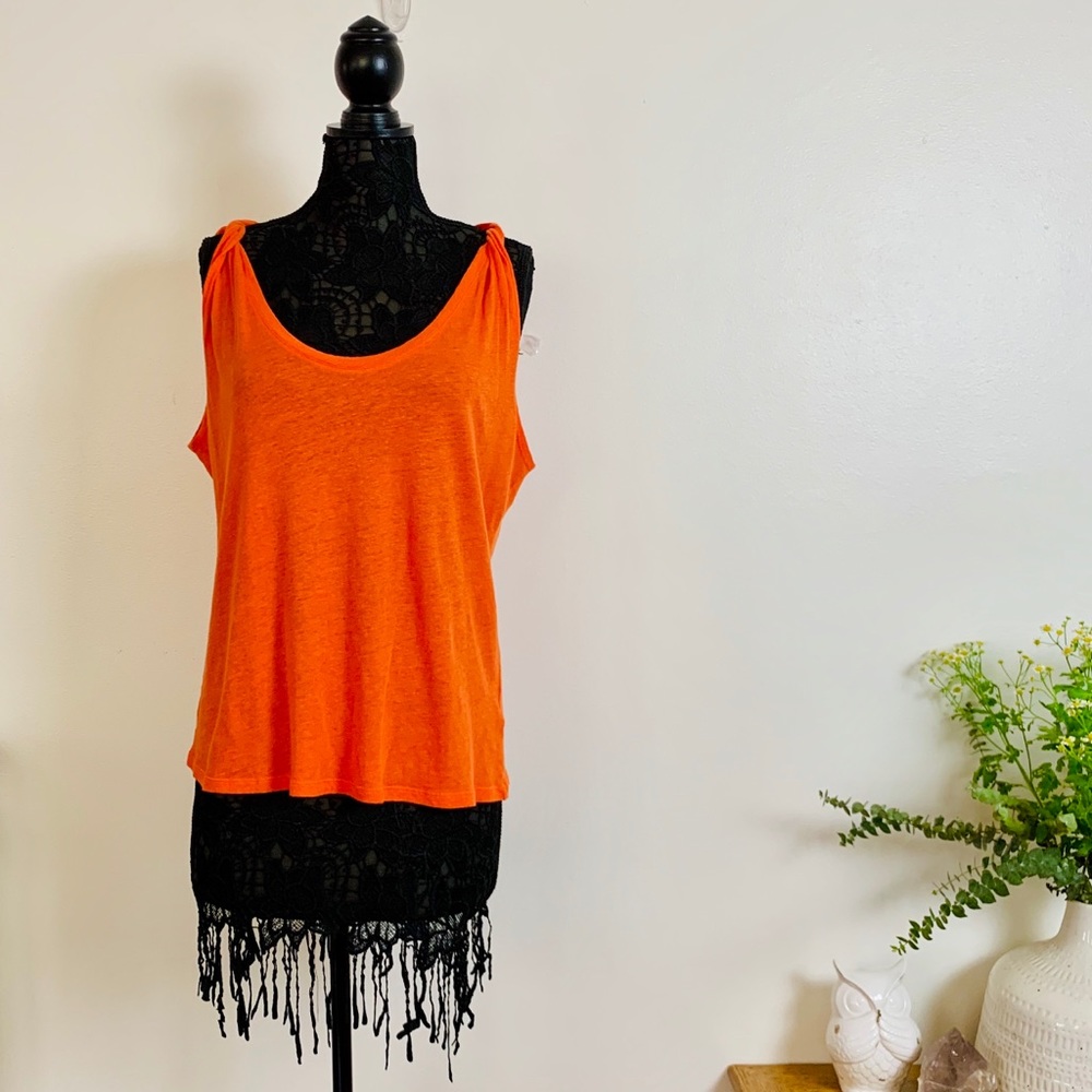 JOE’S JEANS Tank Top, Orange Sz L NWOT - Picture 1 of 8